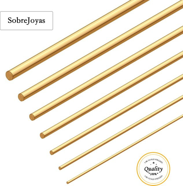 SobreJoyas Golddraht 14K Gold gefüllt, rund, 100 cm - Bild 1