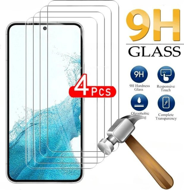 4er-Set gehärtetes Glas als Vollabdeckung Display-Schutz für Samsung Galaxy S24, S22, S21 und S20 FE Plus 5G, transparent - Bild 1
