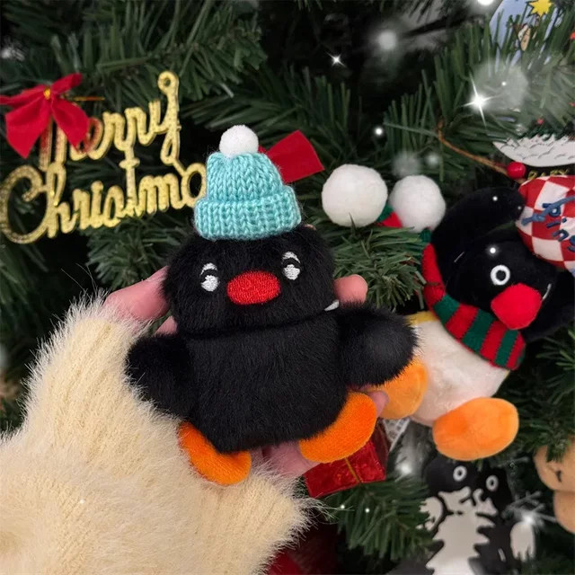 Flauschige Pinguin-Kopfhörerhülle für Apple AirPods 4, 3 und Pro 2 in Schwarz - Bild 1