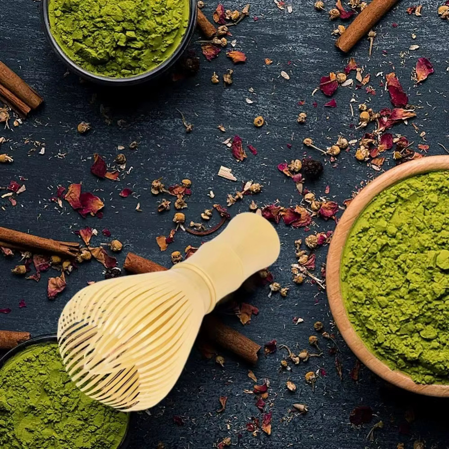 MYVIT Matcha-Schneebesen in Gelb, spülmaschinenfester Matcha-Mixer und Rührwerkzeug für Grüntee - Bild 3