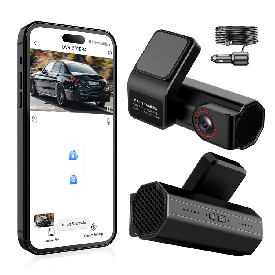 DEVASO Auto-Dashcam mit WLAN-Konnektivität und App-Steuerung in Schwarz inklusive Speicherkarte - Bild 5