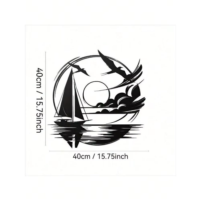 Wanddekoration aus Metall von Hello Young in Segelboot-Design für nautische Einrichtungen - Bild 7