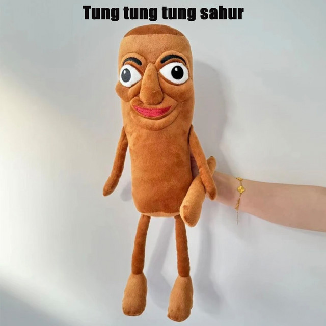 Potdemiel Tung Tung Sahur und Tralalero Tralala Hai Anime Charakter, Plüschpuppe, Plüsch / Textil - Bild 1