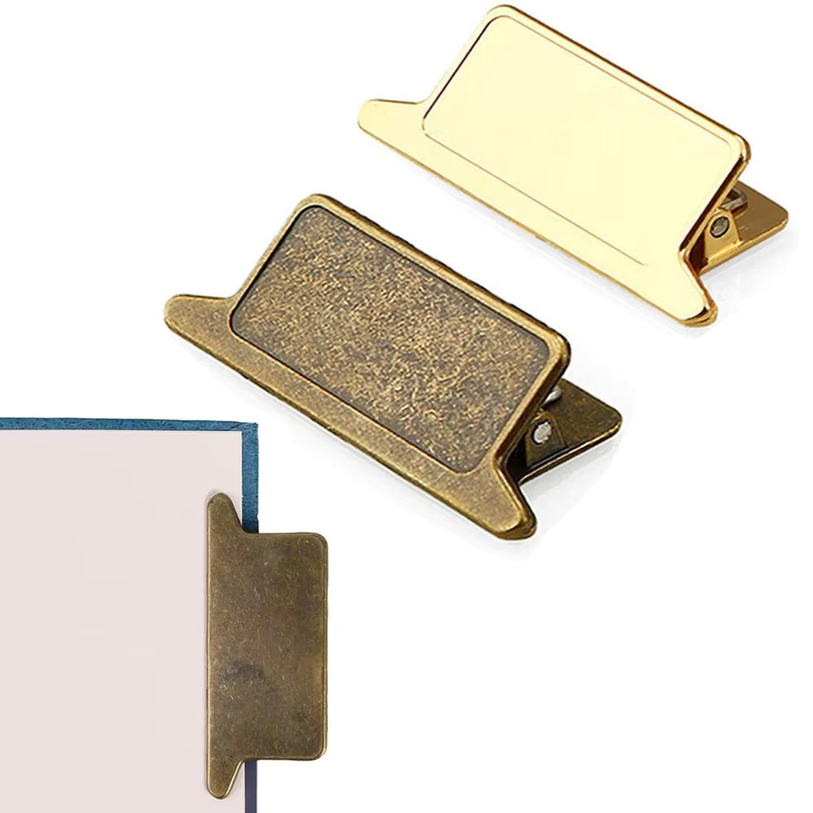 Retro Metall-Bindeclips aus Legierung in Silber, Bronze und Gold für Büro, Schule und Zuhause - Bild 3