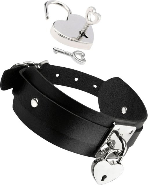 Kinky Diva Heart-Lock-Key Collar - Bild 1