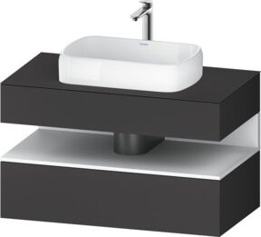 Duravit Waschtischunterschrank Qatego in Weiss mit einer Schublade, B/T/H: 100 x 55 x 60 cm - Bild 1