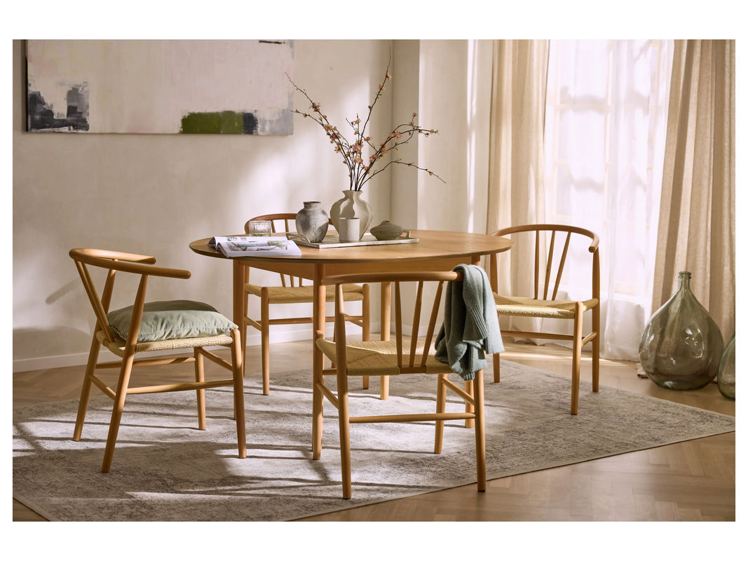 LIVARNO Esszimmerstuhl 2er Set aus massivem Buchenholz in Braun mit Armlehnen und modernem Design - Bild 2
