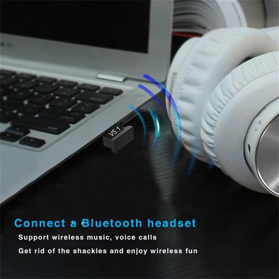 USB Bluetooth 5.1 Dongle Adapter als Wireless Audio Transmitter und Empfänger für PC, Laptop, Tablet und Smartphone - Bild 4