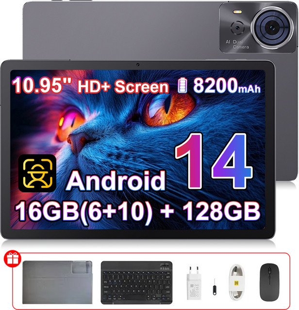 Cubot TAB 70 Tablet mit 10,95 Zoll HD+ Bildschirm, Octa-Core, 128GB ROM, 6GB RAM, Android 14, 8200mAh, GPS und Gesichtserkennung - Bild 1