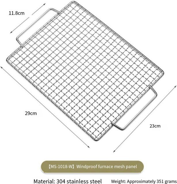 CAMPINGMOON Einzelner IGT-Tischgrill MS-1018-W SJ-16 aus Edelstahl mit Holzofen und Wärmeisolierung, Silber - Bild 1