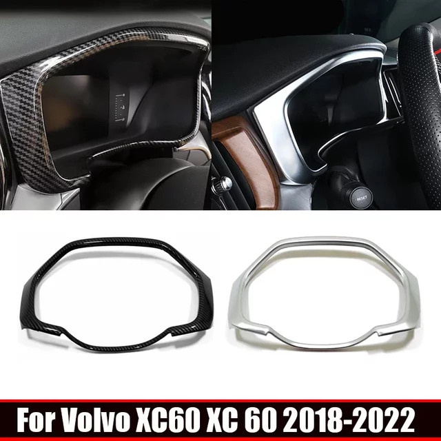 Iyacath Dashboard Instrument Bildschirm Dekoration Abdeckung für Volvo XC60 2018-2022 in Schwarz Carbon Faser Optik - Bild 1