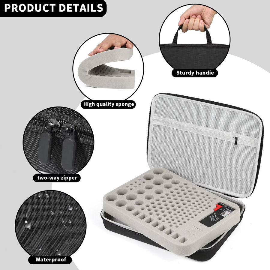 Batterie-Organizer Aufbewahrungsbox von lousxy mit integriertem Batterietester für über 140 Batterien wie AA, AAA, AAAA, 9V, C, D, Lithium und LR44 - Bild 2