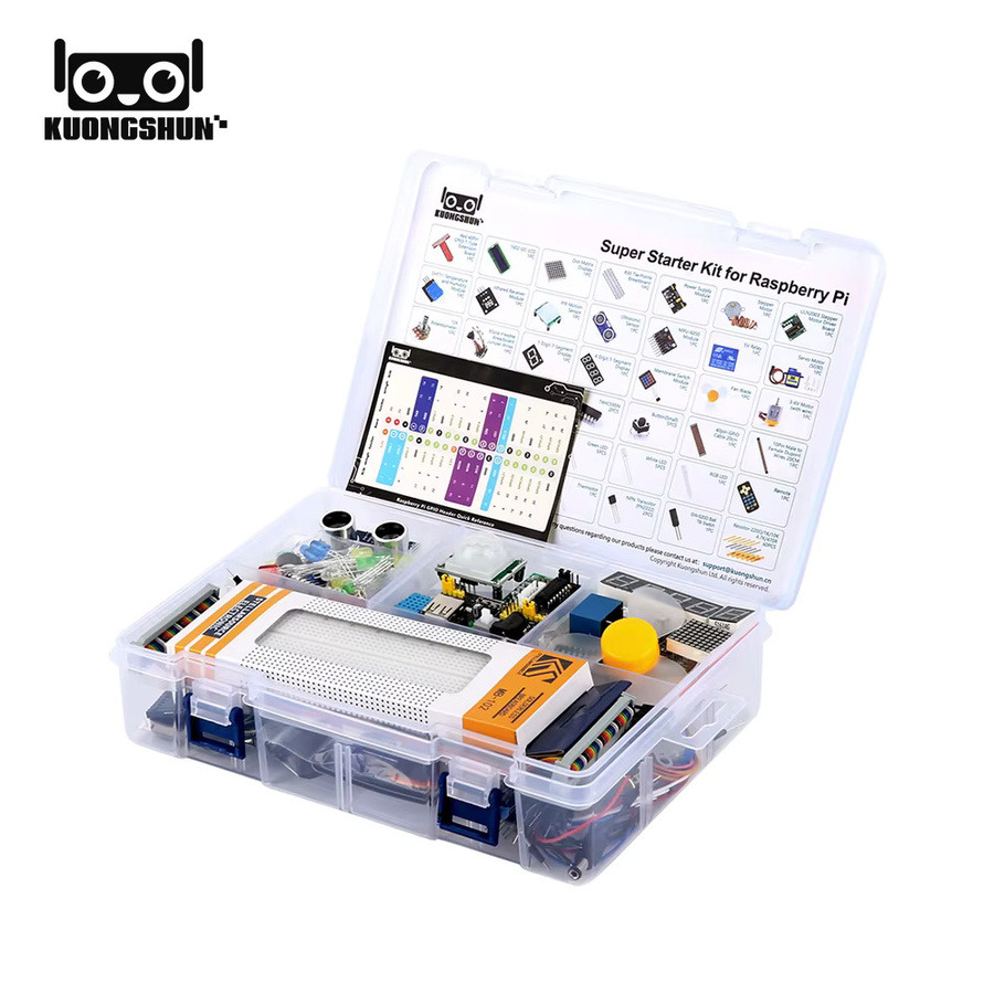 KUONGSHUN Raspberry Pi Super Starter Kit DIY Kit für Raspberry Pi Modell 5 4 3B+ 3B 3A+ 2B 1B+ 1A+ Zero W+ in Multicolour - Bild 2