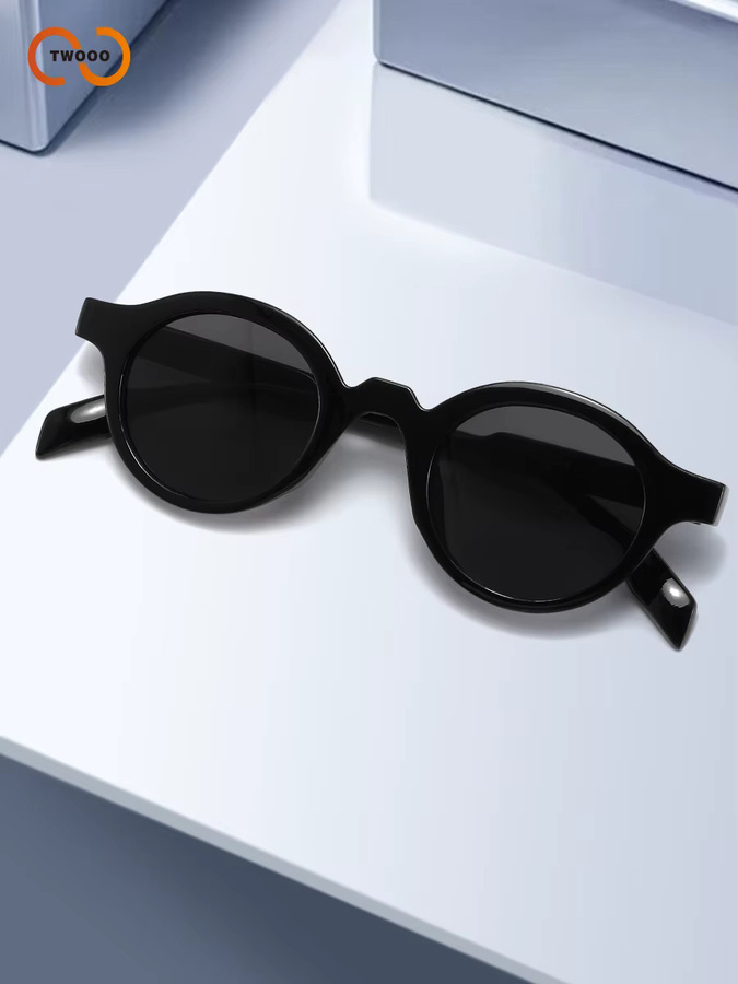 TWOOO Sonnenbrille, rund, Vollrand, Kunststoff, schwarz, Unisex - Bild 4