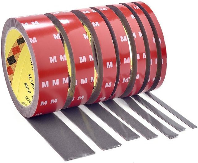 Extra starkes doppelseitiges Klebeband in Rot, 3 m Länge, 0,4 mm Dicke, für Auto und Heimindustrie - Bild 1