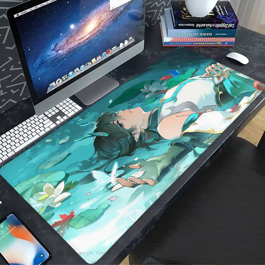 Dan Heng Anime Honkai Star Rail Mauspad XXL Multicolor rutschfest für Gaming und Büro - Bild 3