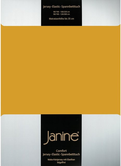 Janine Spannbetttuch Elastic Jersey aus Baumwolle in Gelb - Bild 1