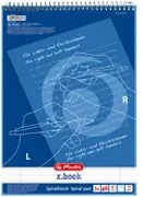 Herlitz Notizblock DIN A4 liniert mit Rand in Weiß und Blau - Bild 1