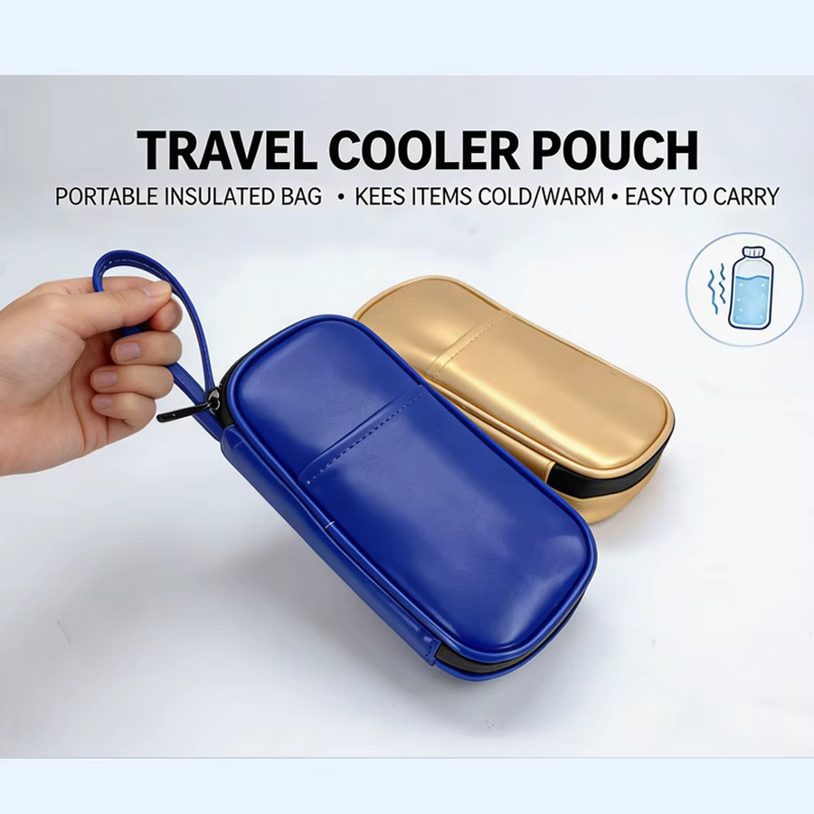 Insulin-Kühltasche von coolweyoyo mit 4 Eispacks in Gold oder Blau, wasserdichte Medikamenten-Organizer-Tasche für Diabetiker - Bild 4