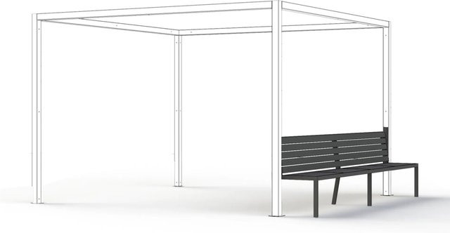 Siena Garden Gartenbank für 4 Personen in Anthrazit, Breite: 300 cm - Bild 1