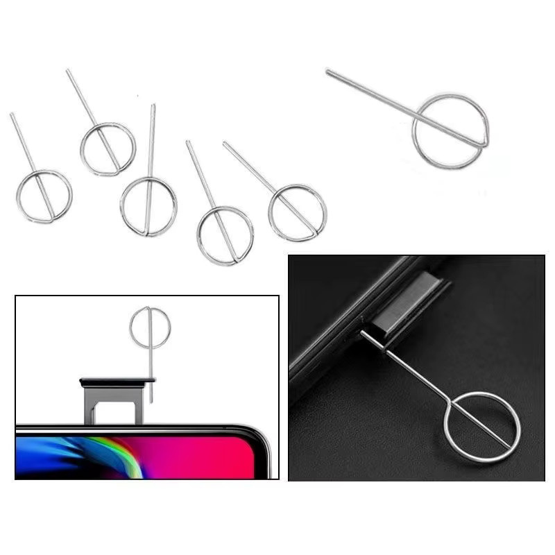 SIM-Karten Fach Pin Eject Removal Tool Nadel Öffner in Silber für iPhone Samsung Huawei Xiaomi und alle gängigen Smartphones (50 oder 100 Stück) - Bild 4