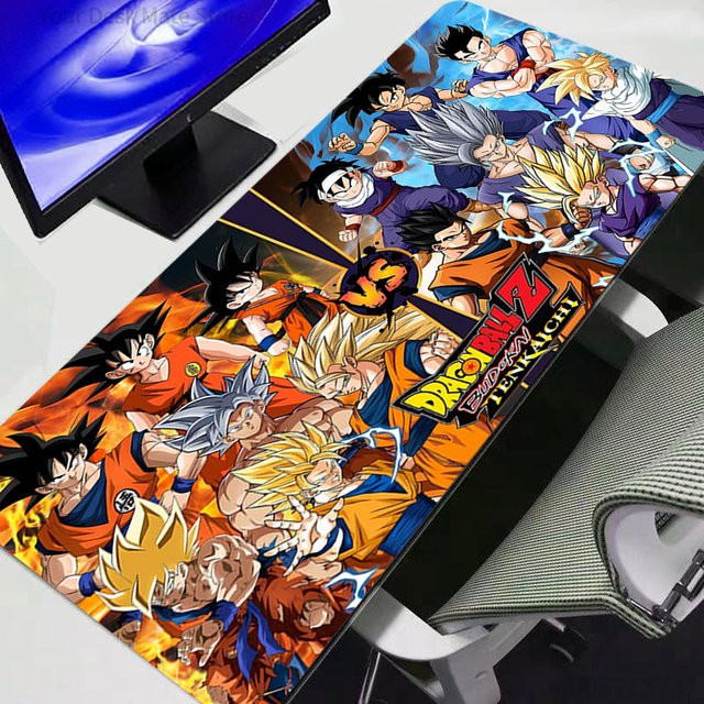 Bandai Dragon Ball Z DBZ Mauspad für E-Sports Gamer, Speed Mousepad aus Gummi, B/B/H: 80 x 30 cm, Multicolour - Bild 1