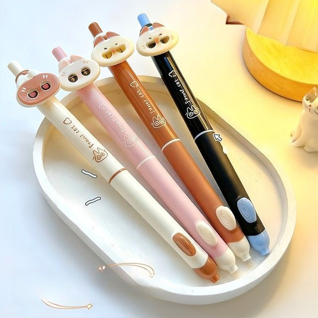 Kawai Wink Little Siam Press Gelstift Schwarz 0,5mm für Schule und Büro - Bild 1