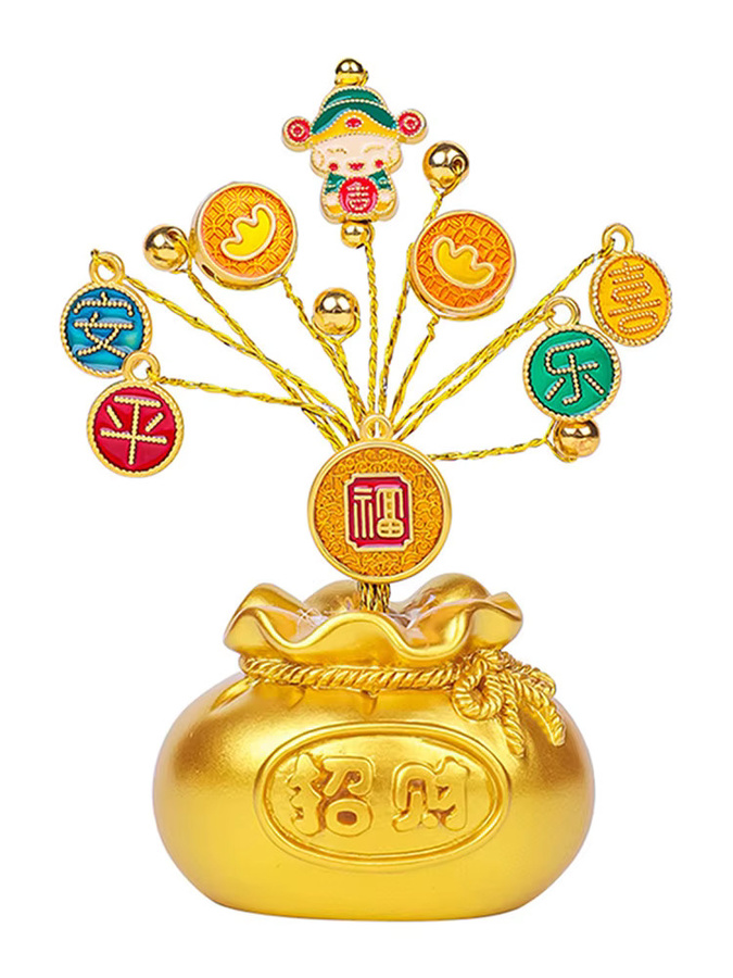 JETTING Feng Shui Geldbaum Fa Cai als Glücksbringer und Dekoration in Gold - Bild 2