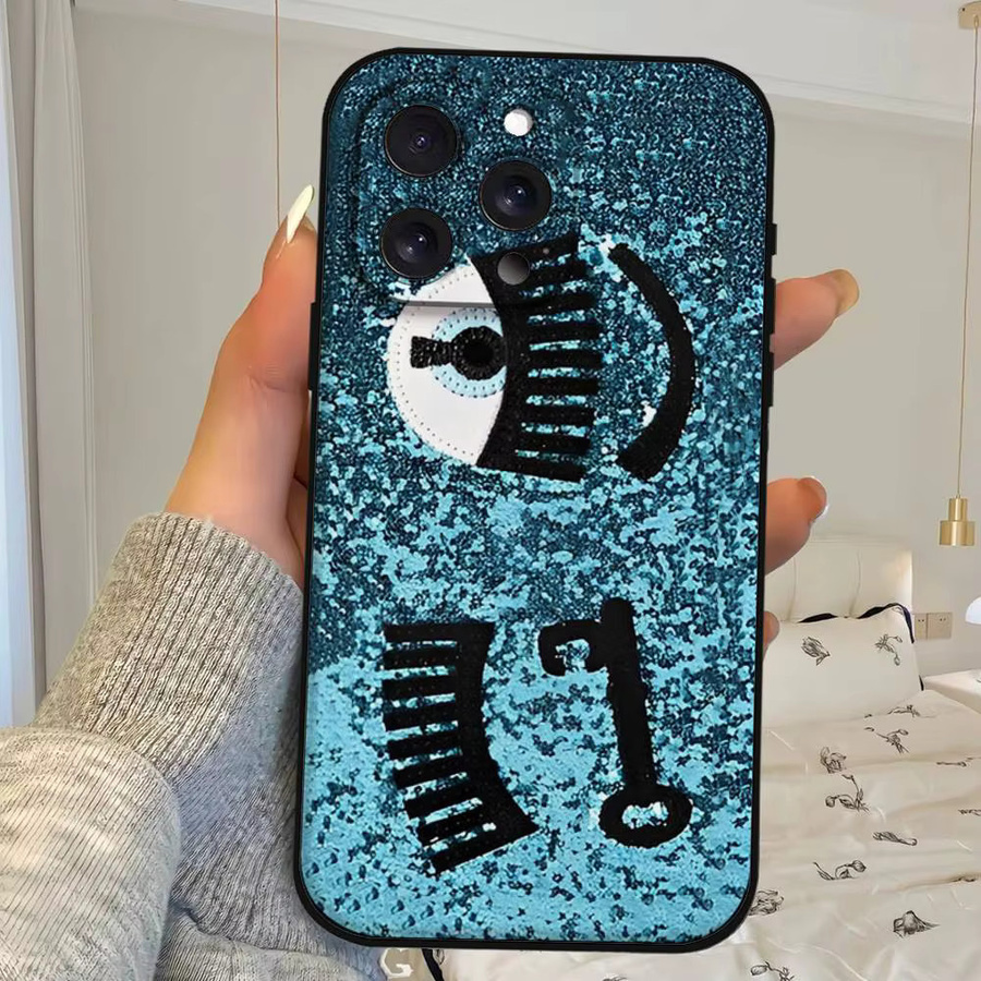 Ferragnies Eyes C-Chiara Handyhülle für iPhone 11 bis 17 Pro Max, Schwarze Silikonhülle - Bild 2