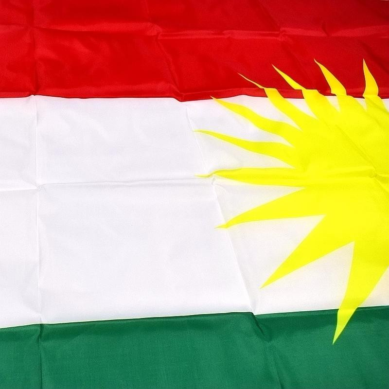 KaiTingu Kurdistan Flagge aus Polyester, B x H: 90 x 150 cm - Bild 2
