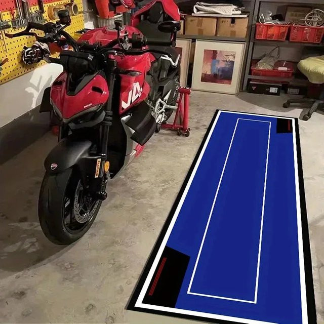 VIKAMA Motorrad-Displaymatte rutschfest und fleckenresistent im Checkerboard-Design, B: 120,0 cm, H: 1,0 cm, T: 16,0 cm - Bild 1