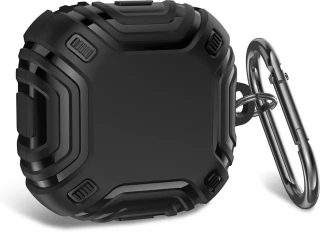 Stoßfeste TPU Schutzhülle für Samsung Galaxy Buds 2 Pro, Buds Live und Buds FE in Schwarz - Bild 1