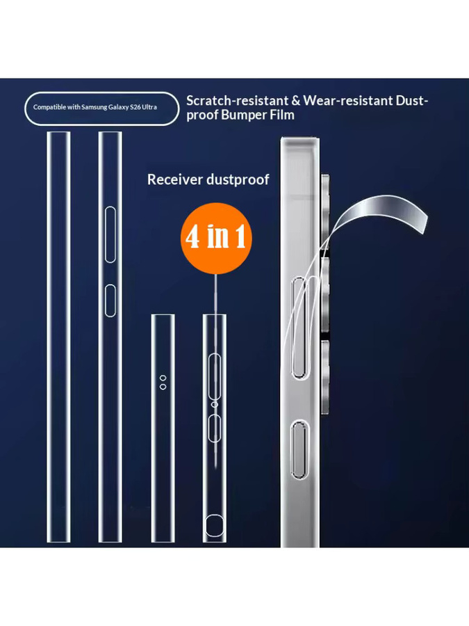 5 Sets Hydrogel-Schutzfolien mit Rahmen und Staubschutz für Samsung Galaxy S26 Ultra und S26 Plus, transparent - Bild 4