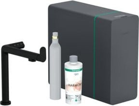 hansgrohe Spültisch-Einhebelmischer Aqittura M91 SodaSys 240 Start Set in Mattschwarz mit App Control - Bild 1