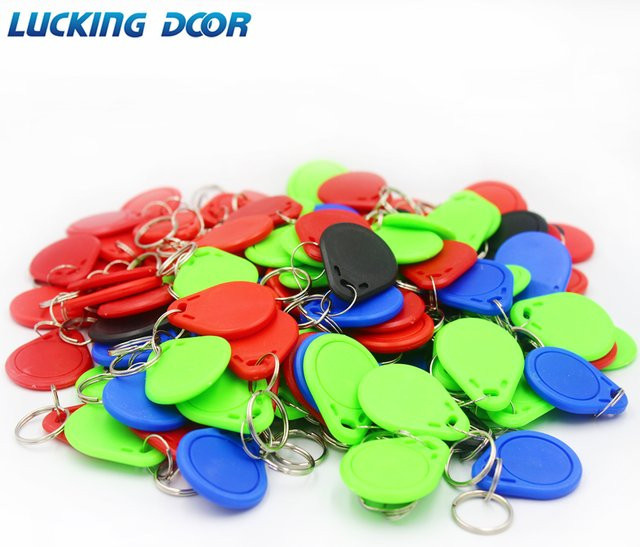 LUCKING DOOR RFID Schlüsselanhänger Tags 13,56 MHz Mifare M1 S50 1k Set, 13,56 Stück, Rot - Bild 1