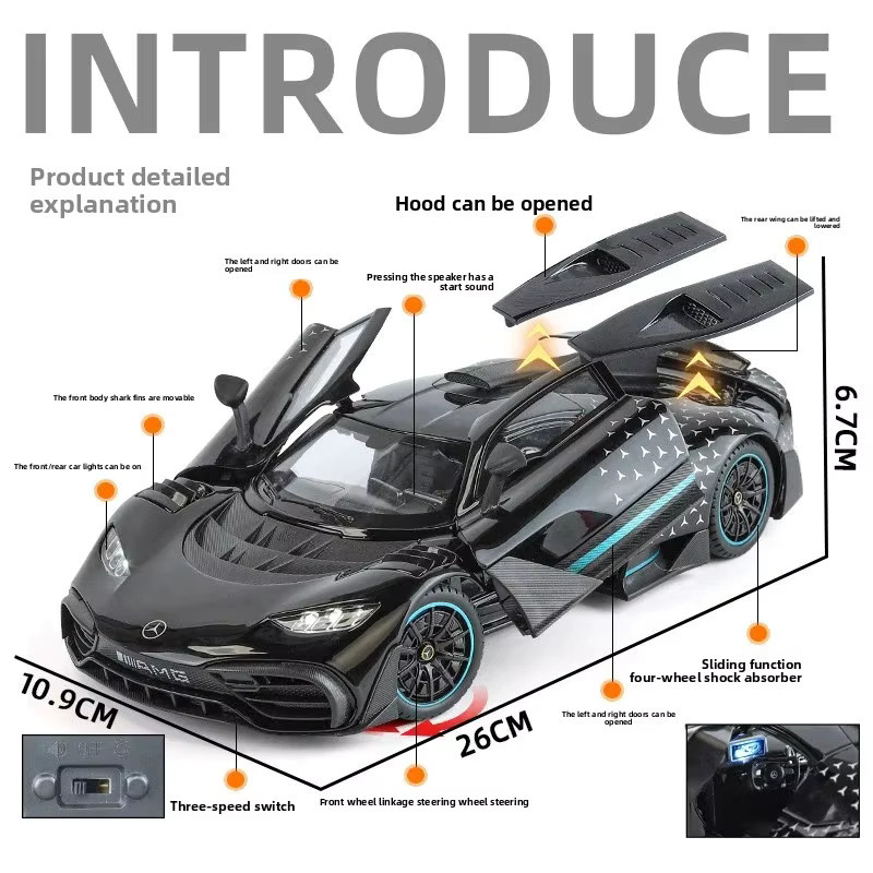 WELLY Auto-Modell, Spielzeugfahrzeug, 1:18, Metall, mit Licht und Sound - Bild 2