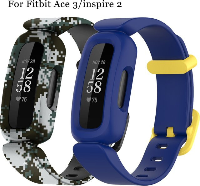 CAOWTAN Uhrenarmband Silikon, Bunt, Kinder, für Fitbit Ace 3/Inspire 2 - Bild 1