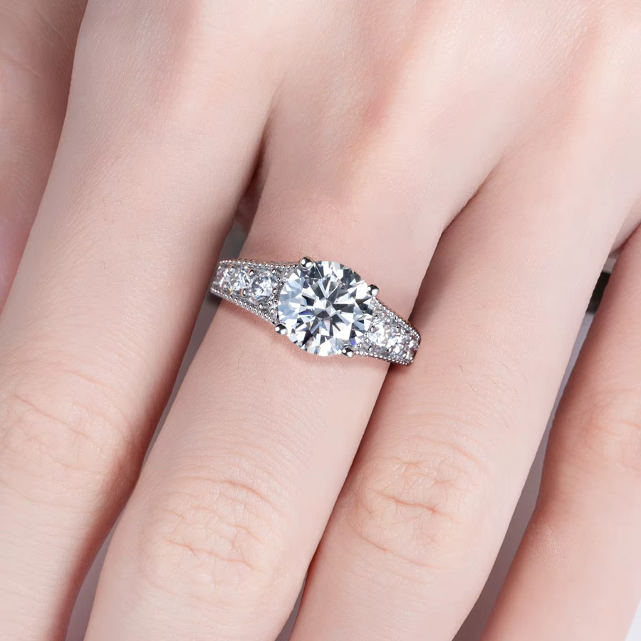 Anujewel Verlobungsring, Silber, Moissanit, Damen - Bild 3