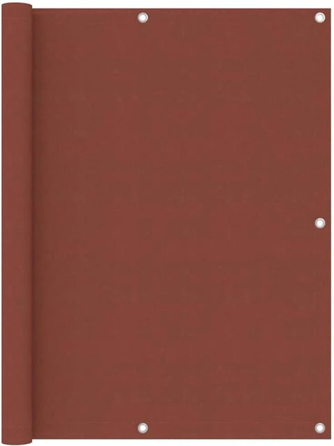 vidaXL Balkon-Sichtschutz aus Oxford-Gewebe mit PU-Beschichtung, Terrakotta-Rot, Breite: 400 cm, Höhe: 120 cm - Bild 1
