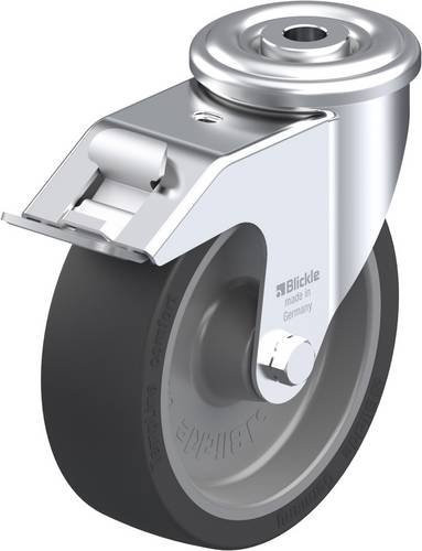 Blickle LIR-POSI 125G-FI Lenkrolle mit Feststeller in Schwarz-Grau-Silber, Rad-Durchmesser: 125 mm, Tragfähigkeit: 120 kg - Bild 1
