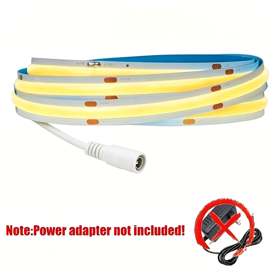 Flexibles COB LED-Lichtband 12V mit Selbstklebefolie für dekorative Innenbeleuchtung, Breite: 8 mm, Farbe: Warmweiß/Kaltweiß - Bild 3
