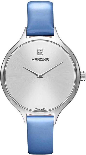 Hanowa Damenuhr, Quarz, Edelstahl, 36 mm, Leder, Silber - Bild 1