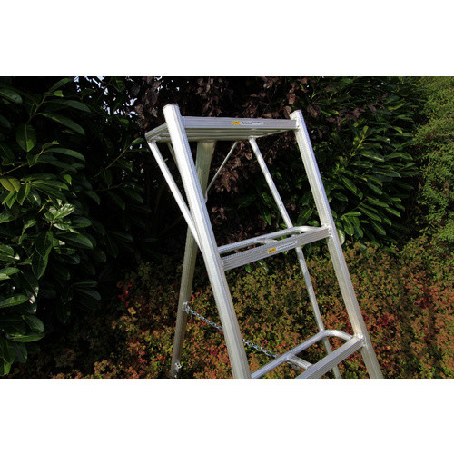 Niwaki Gartenleiter aus Aluminium in Silber mit 3 Holmen - Bild 2