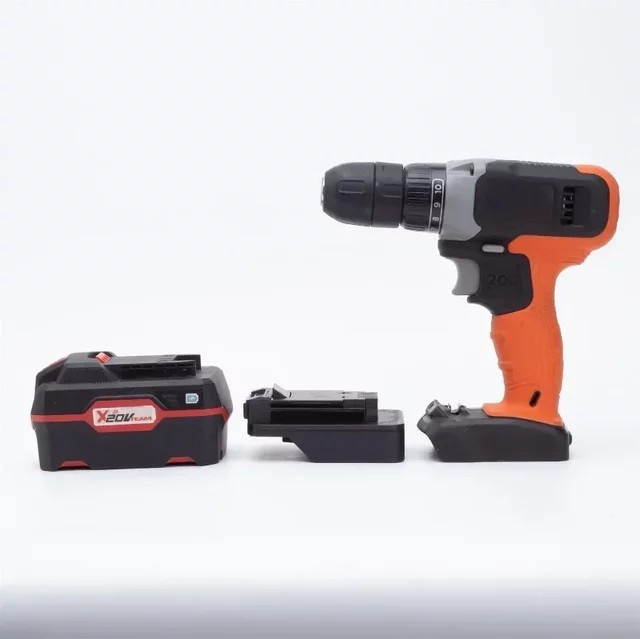 Batterie-Adapter zur Konvertierung von Parkside X20V Li-Ion Akkus auf Black+Decker 20V Li-Ion Akkus, Zubehör für dein Elektrowerkzeug, Schwarz - Bild 1