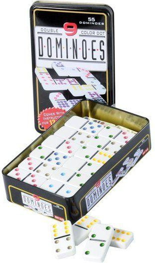 ENGELHART Domino-Set 2-teiliges Set Bunt / Mehrfarbig Metallbox - Bild 1