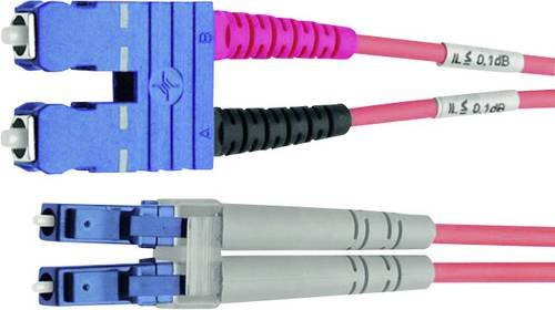 Telegärtner L00892A0075 Glasfaser LWL Anschlusskabel mit 1x SC-Stecker und 1x LC-Stecker, 50/125 µ Multimode, Multicolor - Bild 1