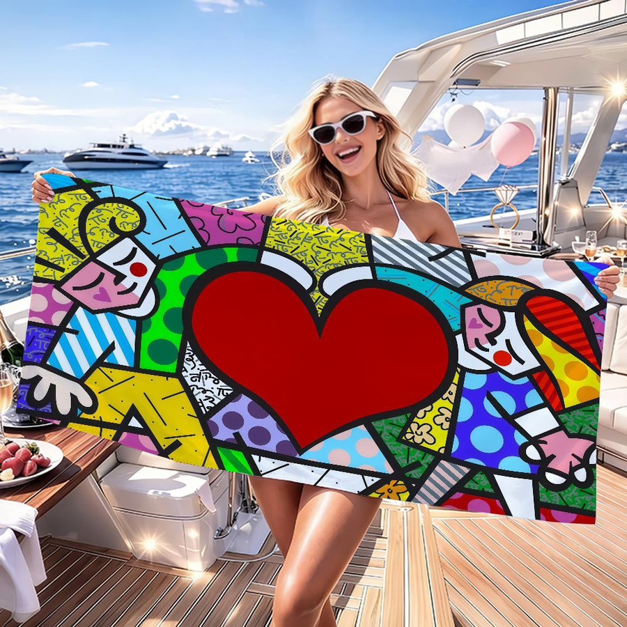 Britto Kunsthandtuch schnelltrocknend für Strand, Schwimmbad, Camping, Yoga und Fitnessstudio, Breite: 30 cm, Höhe: 60 cm - Bild 3