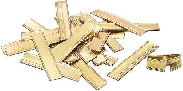 folia Beutelverschlüsse aus Papier und Draht in Gold, 25 Stück - Bild 1