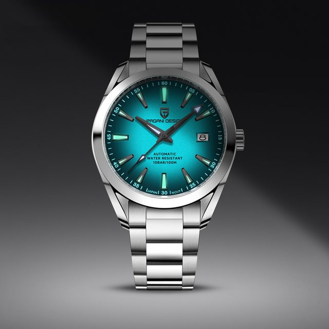 PAGANI DESIGN Armbanduhr, Automatik, Edelstahl, Blau, Saphirglas, Herren - Bild 1