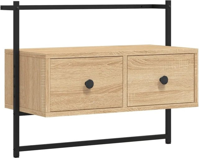 vidaXL TV-Wandschrank in Sonoma-Eiche, Farbe Braun, B/T/H: 60,5 x 30,0 x 51,0 cm - Bild 1